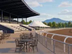 Hastings grandstand by the track